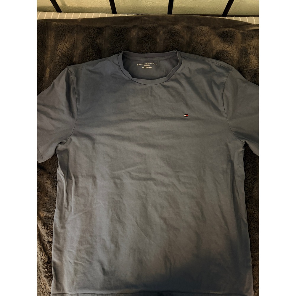 Tommy Hilfiger Blue Crew Neck T-Shirt XXL Tee Classic Casual Preppy Everyday